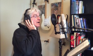 Feb. 2, 2015 – Chuck recording vocals on a new SONG MONSTER tune.